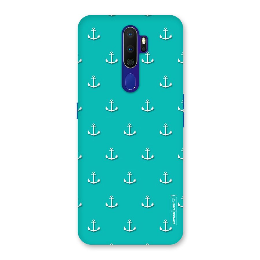 Light Blue Anchor Back Case for Oppo A9 (2020)