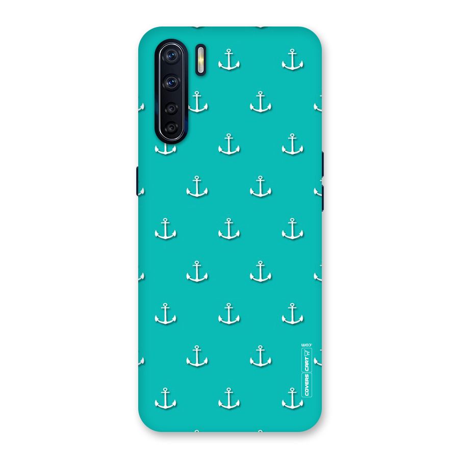 Light Blue Anchor Back Case for Oppo F15