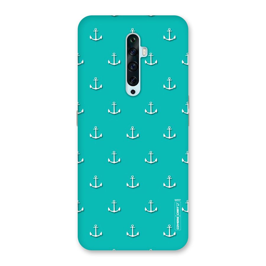 Light Blue Anchor Back Case for Oppo Reno2 F