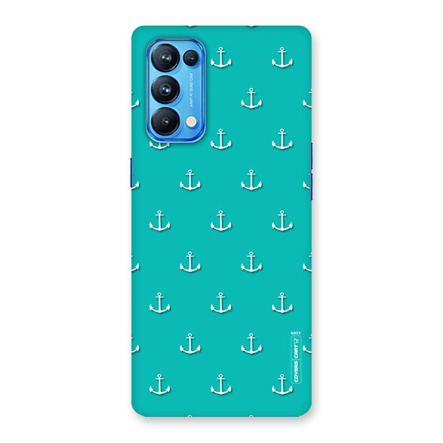 Light Blue Anchor Back Case for Oppo Reno5 Pro 5G