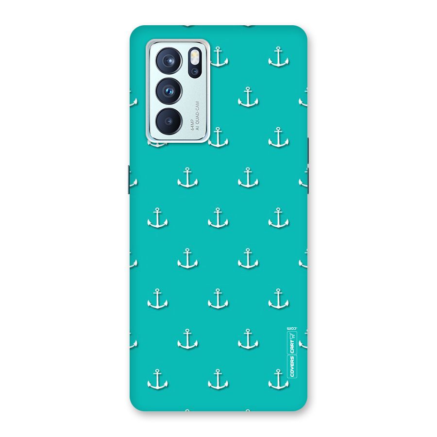 Light Blue Anchor Back Case for Oppo Reno6 Pro 5G