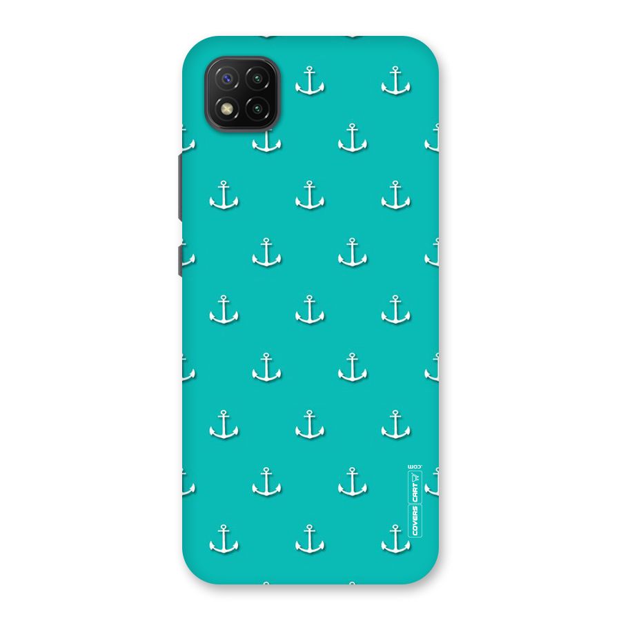 Light Blue Anchor Back Case for Poco C3