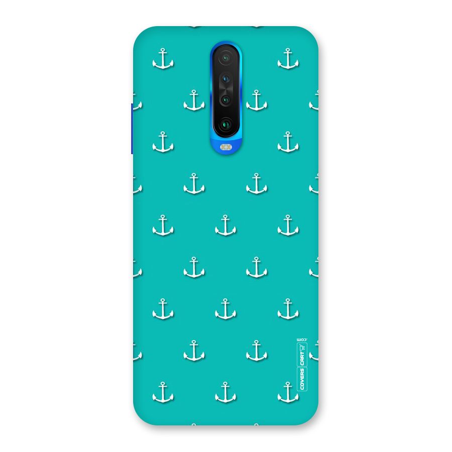 Light Blue Anchor Back Case for Poco X2