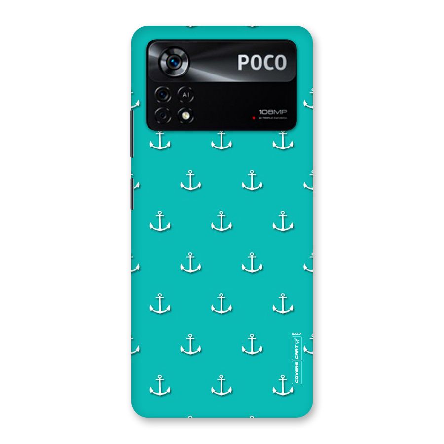 Light Blue Anchor Back Case for Poco X4 Pro 5G