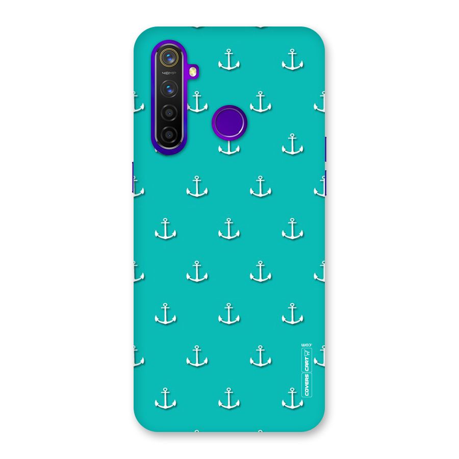 Light Blue Anchor Back Case for Realme 5 Pro