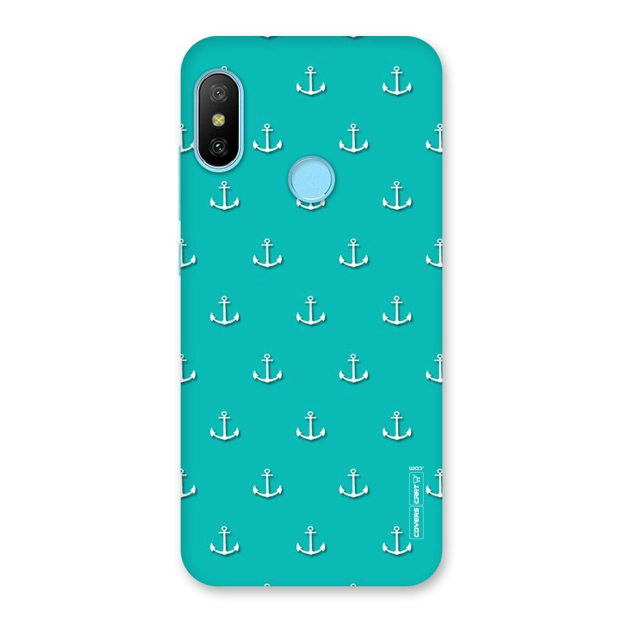 Light Blue Anchor Back Case for Redmi 6 Pro