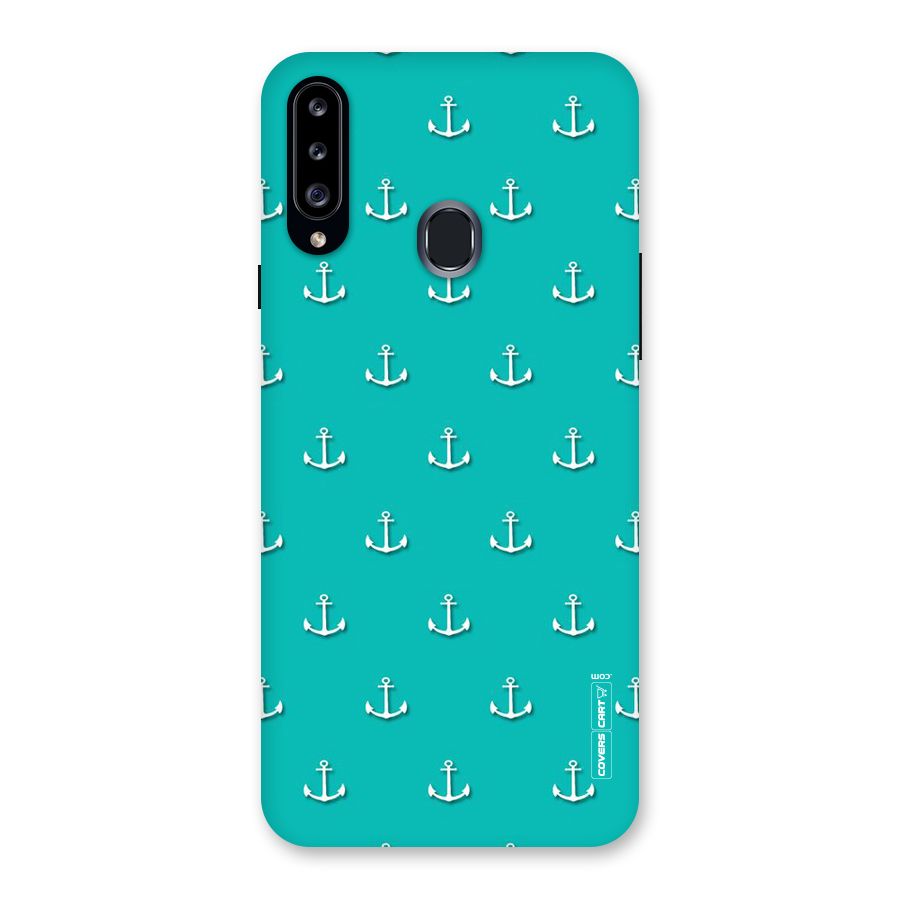 Light Blue Anchor Back Case for Samsung Galaxy A20s
