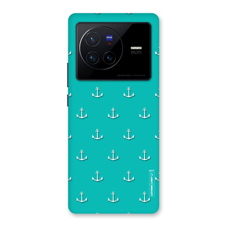 Light Blue Anchor Back Case for Vivo X80