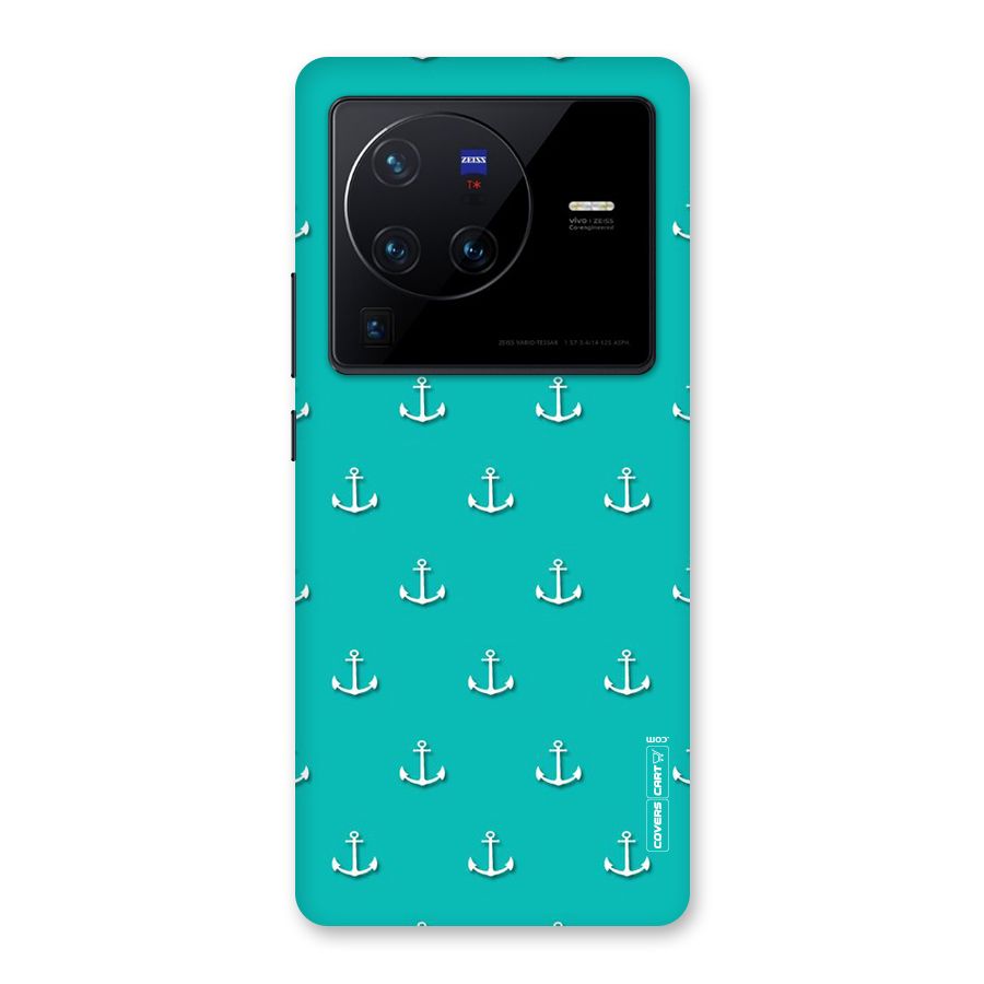 Light Blue Anchor Back Case for Vivo X80 Pro