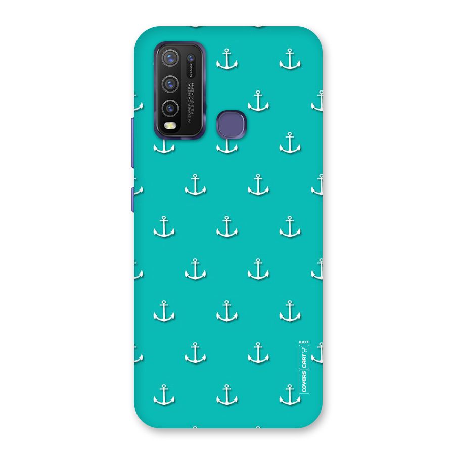 Light Blue Anchor Back Case for Vivo Y30
