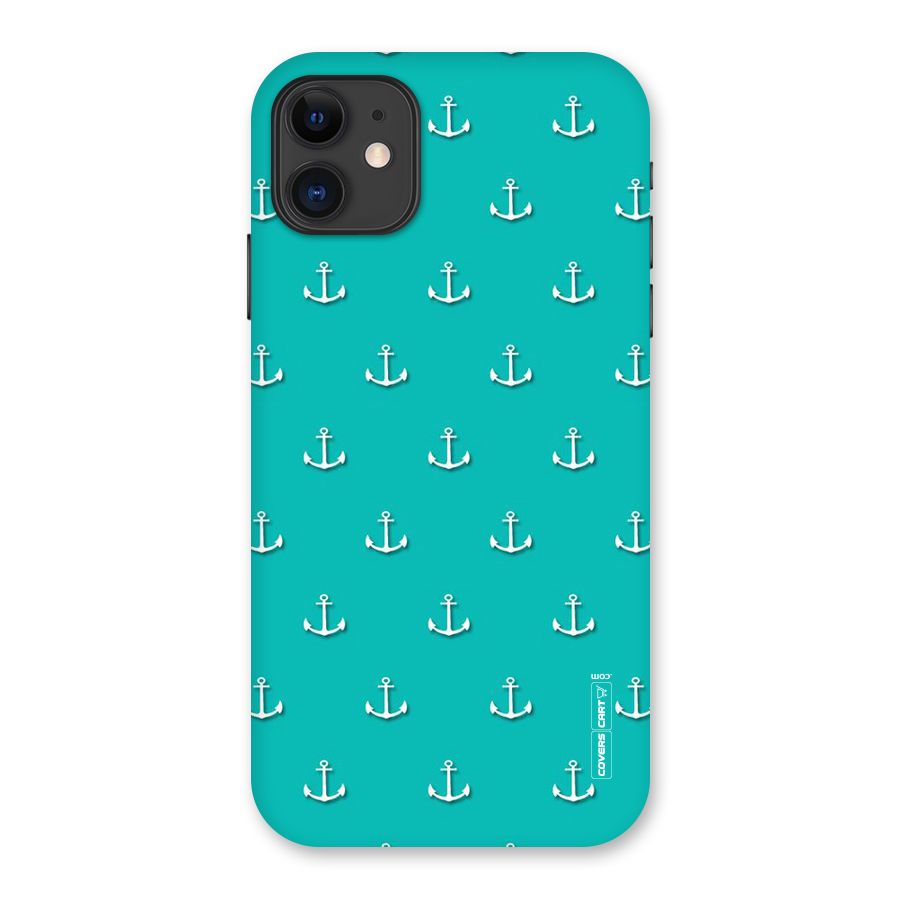Light Blue Anchor Back Case for iPhone 11