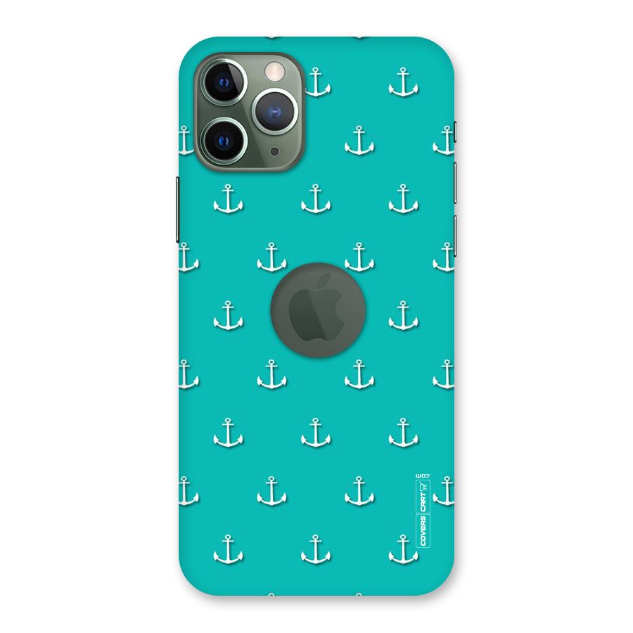Light Blue Anchor Back Case for iPhone 11 Pro Logo  Cut