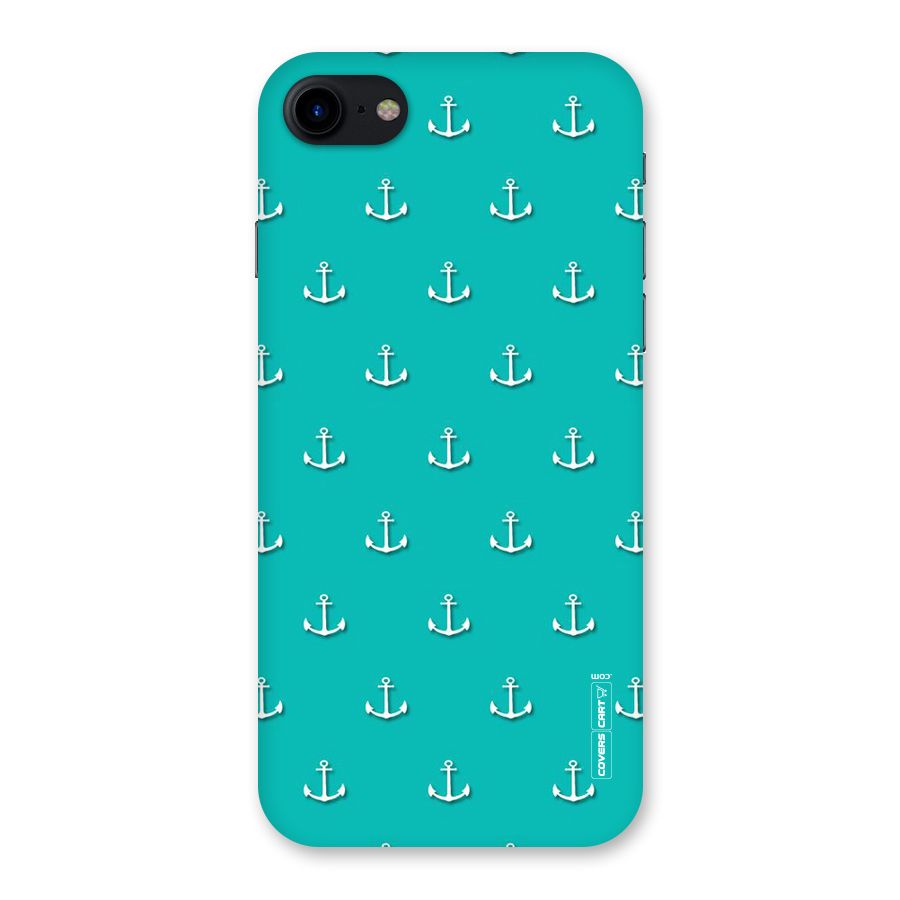Light Blue Anchor Back Case for iPhone SE 2020