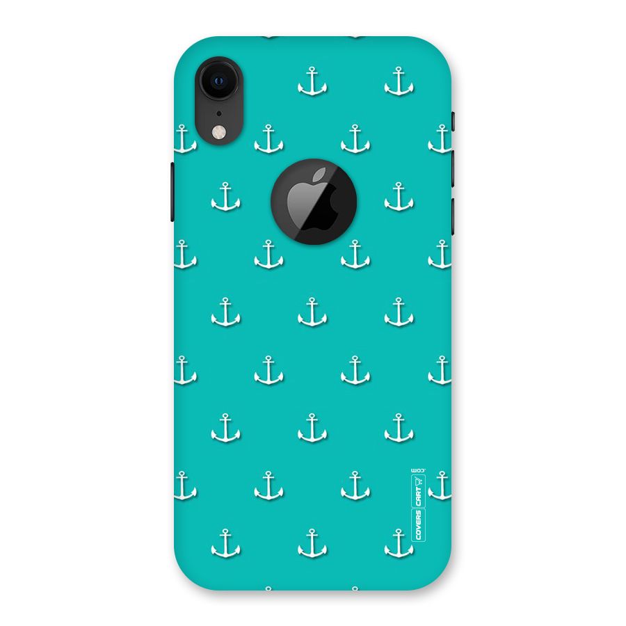 Light Blue Anchor Back Case for iPhone XR Logo Cut