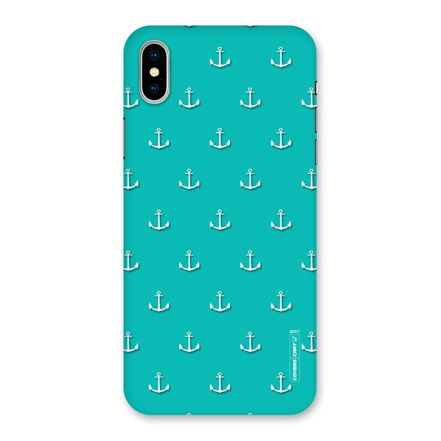 Light Blue Anchor Back Case for iPhone XS