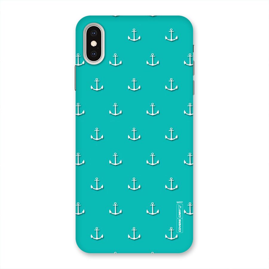 Light Blue Anchor Back Case for iPhone XS Max