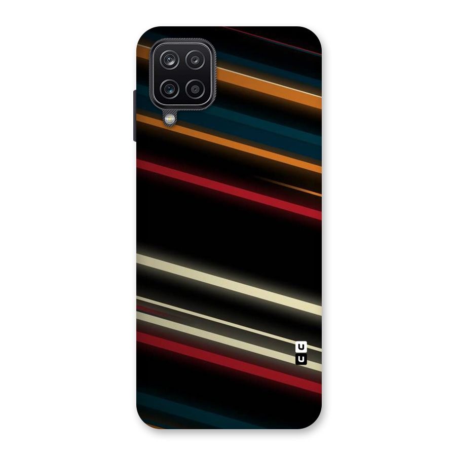 Light Diagonal Stripes Back Case for Galaxy A12