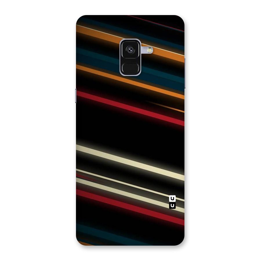 Light Diagonal Stripes Back Case for Galaxy A8 Plus
