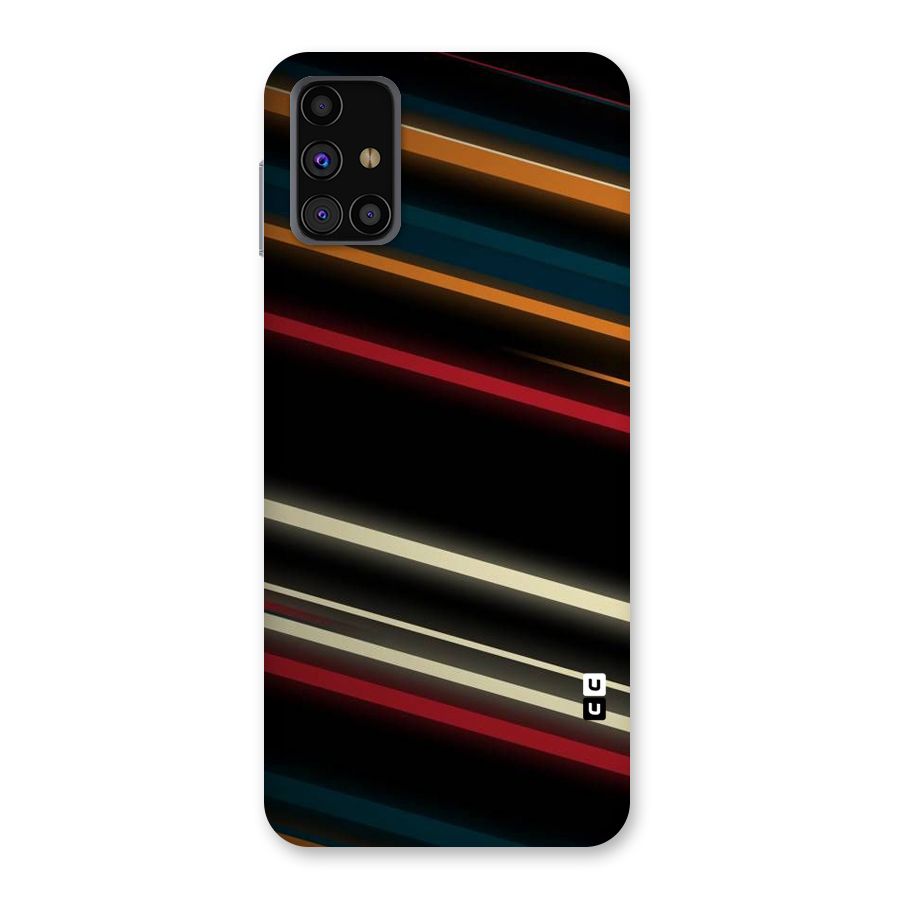 Light Diagonal Stripes Back Case for Galaxy M31s