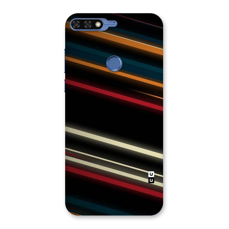 Light Diagonal Stripes Back Case for Honor 7C