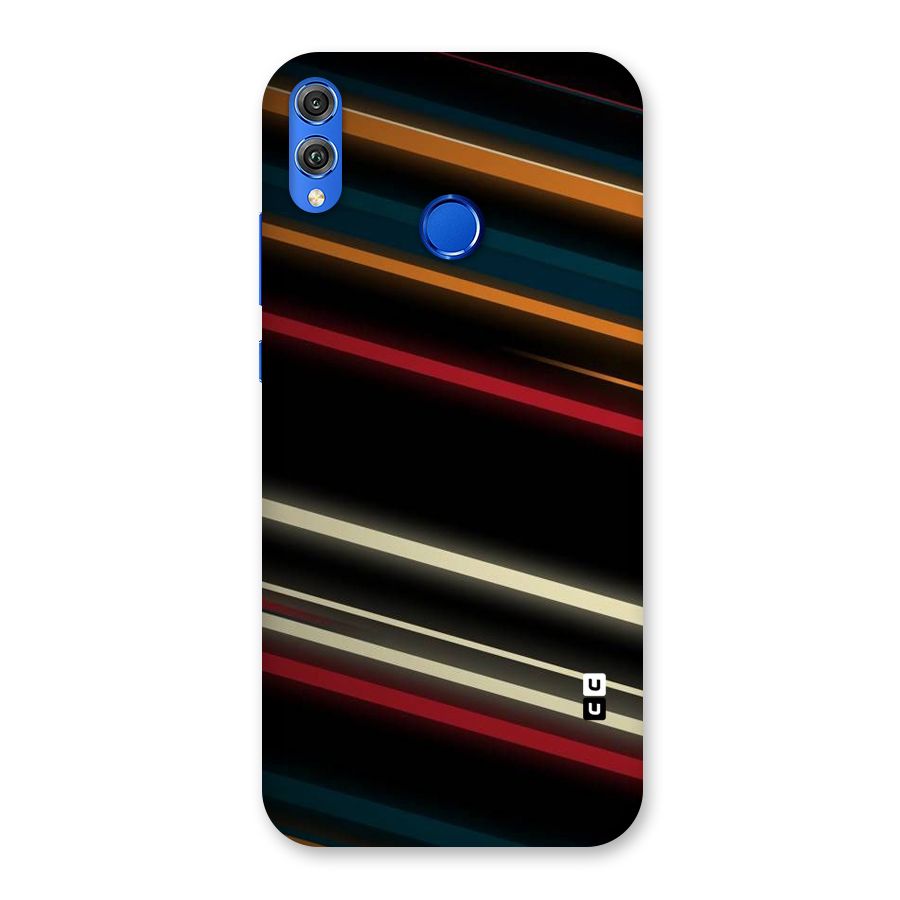 Light Diagonal Stripes Back Case for Honor 8X