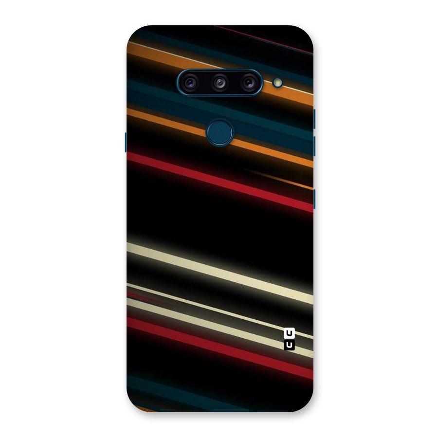 Light Diagonal Stripes Back Case for LG  V40 ThinQ