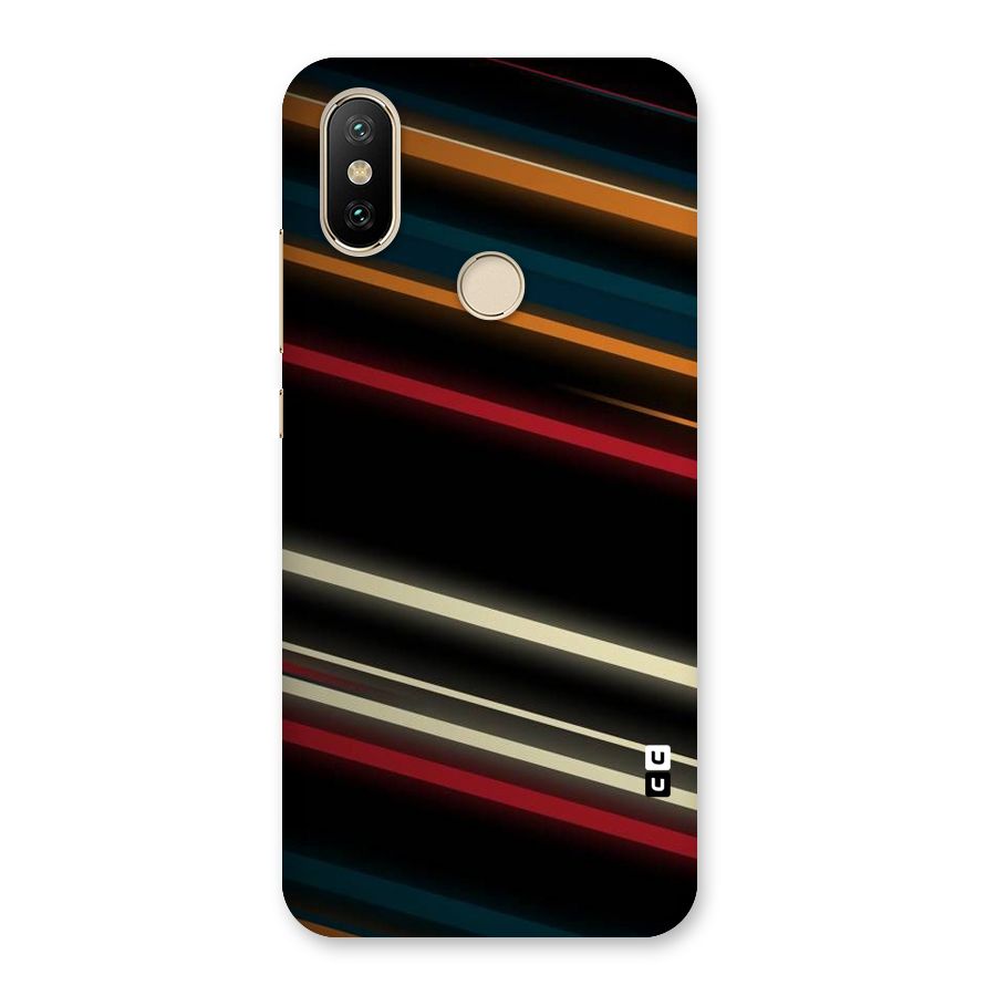 Light Diagonal Stripes Back Case for Mi A2