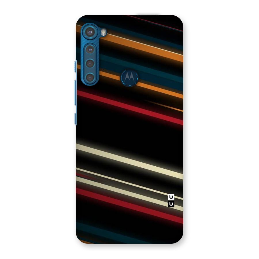 Light Diagonal Stripes Back Case for Motorola One Fusion Plus