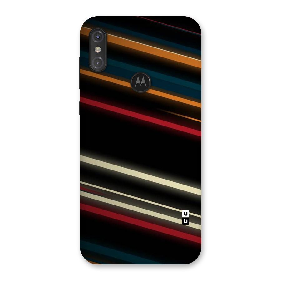 Light Diagonal Stripes Back Case for Motorola One Power
