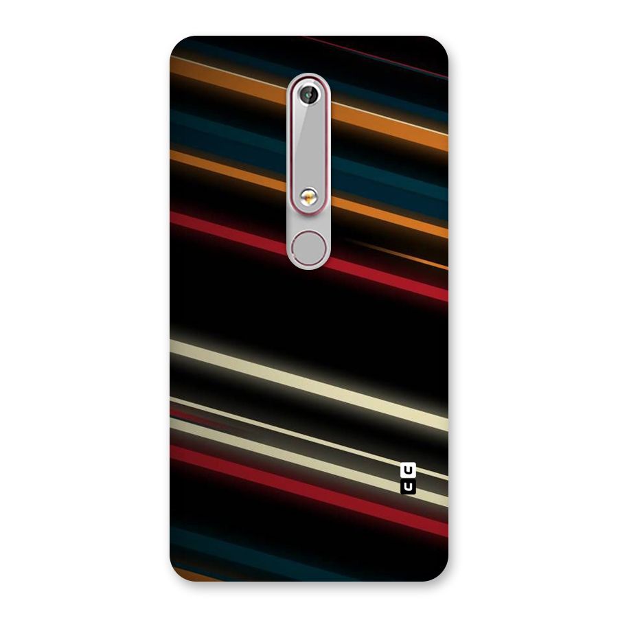 Light Diagonal Stripes Back Case for Nokia 6.1