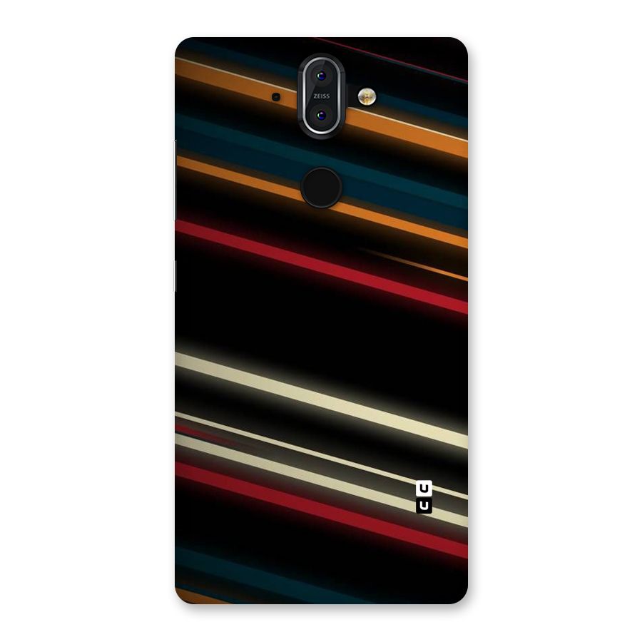 Light Diagonal Stripes Back Case for Nokia 8 Sirocco