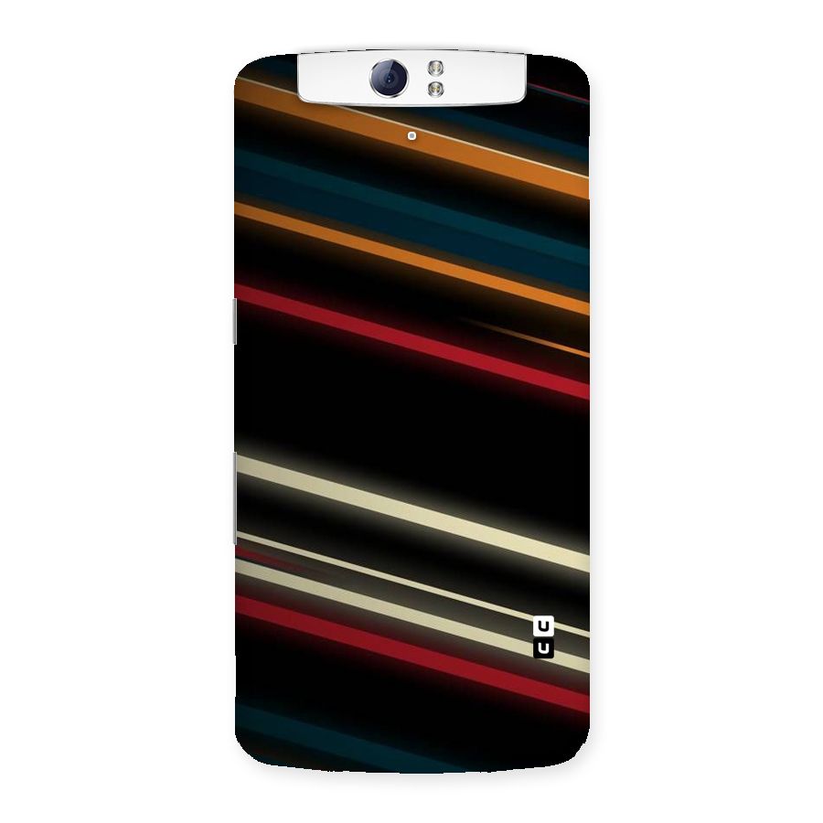 Light Diagonal Stripes Back Case for Oppo N1