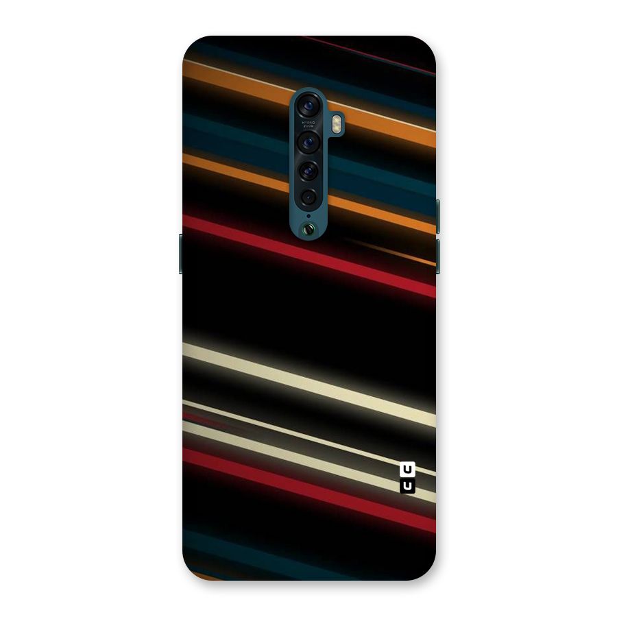 Light Diagonal Stripes Back Case for Oppo Reno2