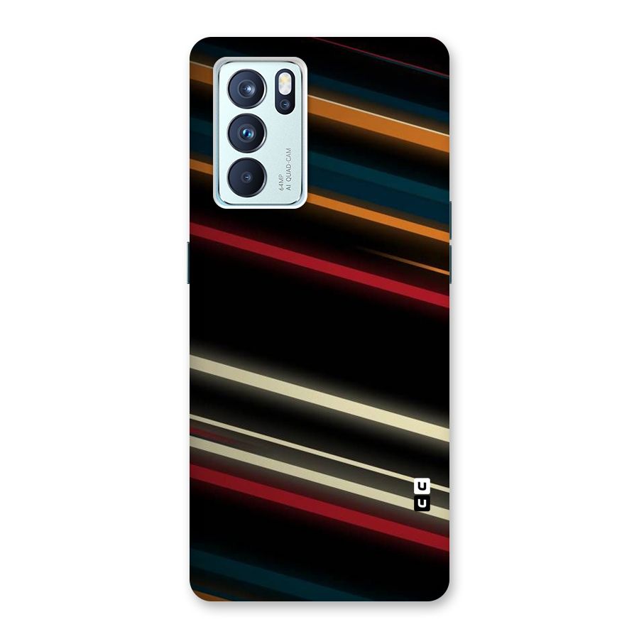 Light Diagonal Stripes Back Case for Oppo Reno6 Pro 5G