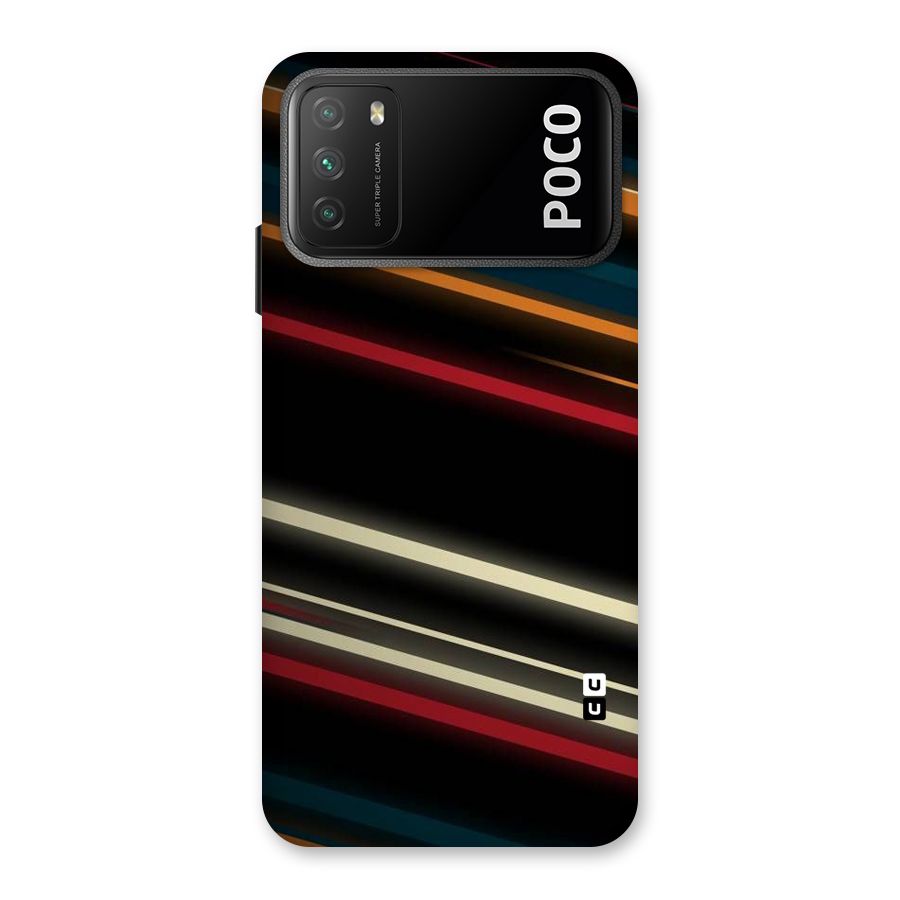 Light Diagonal Stripes Back Case for Poco M3