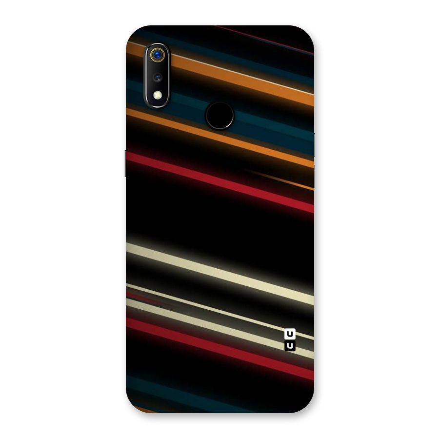 Light Diagonal Stripes Back Case for Realme 3