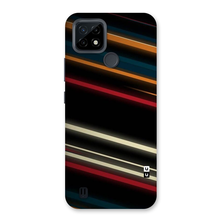Light Diagonal Stripes Back Case for Realme C21