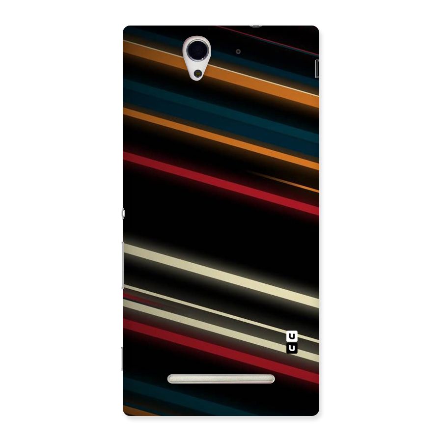 Light Diagonal Stripes Back Case for Sony Xperia C3