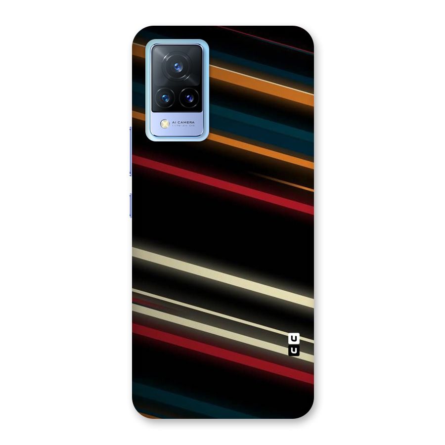 Light Diagonal Stripes Back Case for Vivo V21 5G