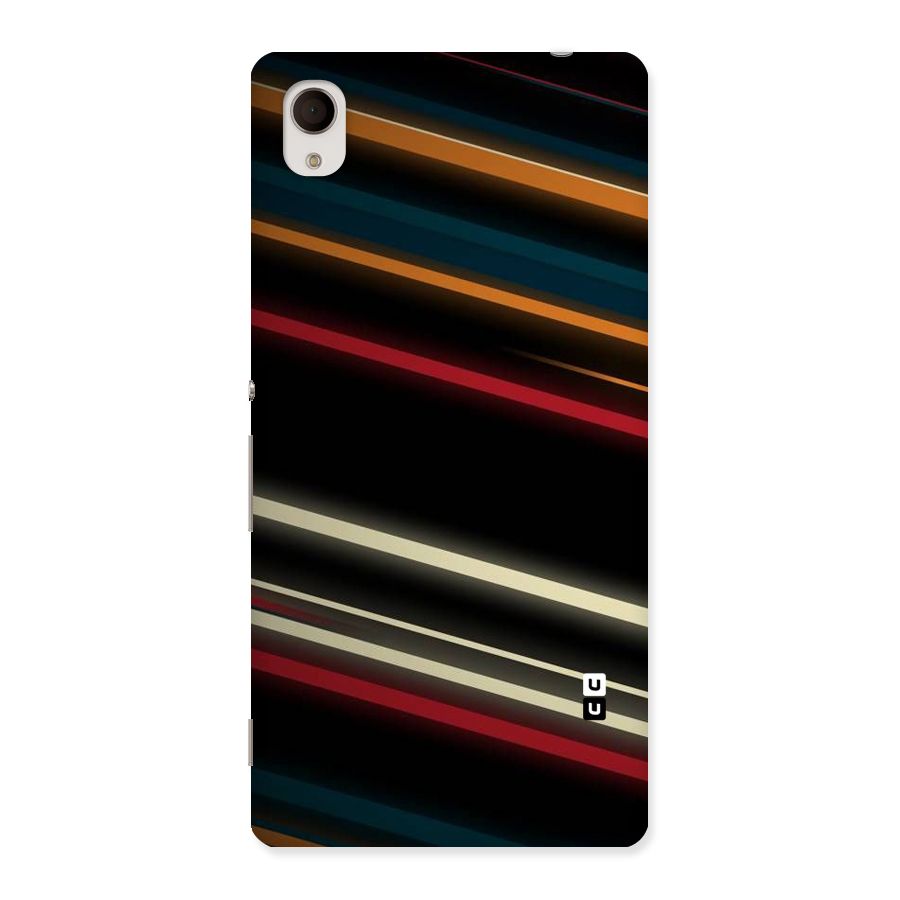 Light Diagonal Stripes Back Case for Xperia M4 Aqua