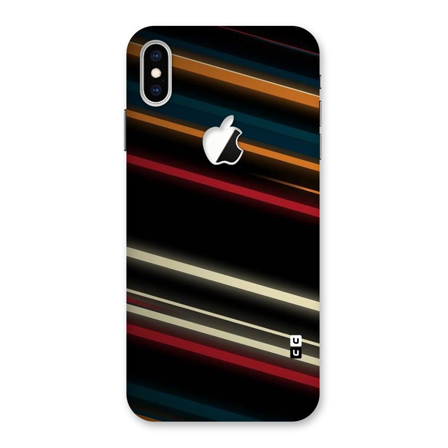 Light Diagonal Stripes Back Case for iPhone XS Max Apple Cut