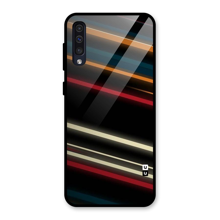 Light Diagonal Stripes Glass Back Case for Galaxy A50