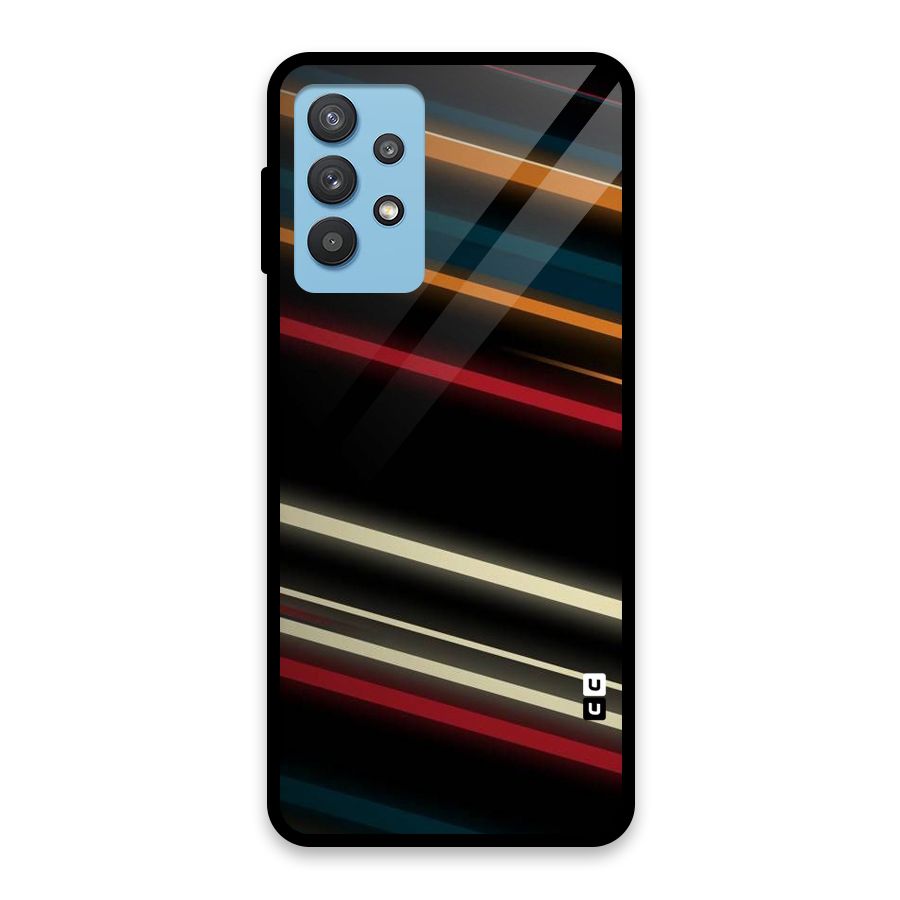 Light Diagonal Stripes Glass Back Case for Galaxy M32 5G