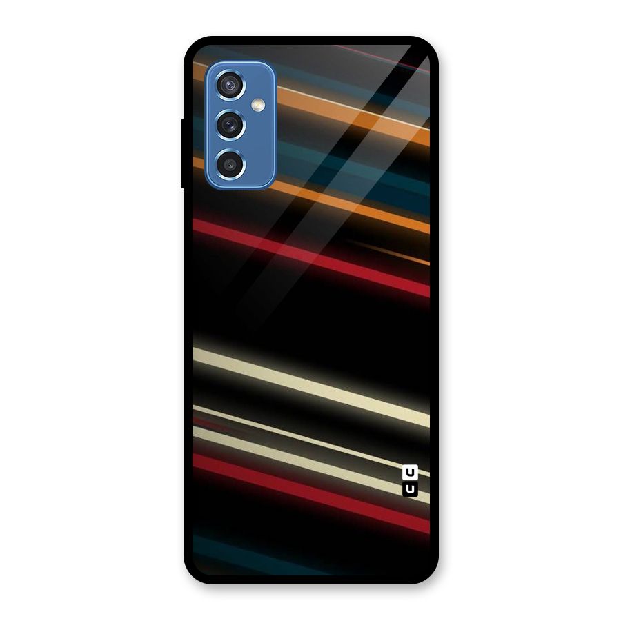 Light Diagonal Stripes Glass Back Case for Galaxy M52 5G
