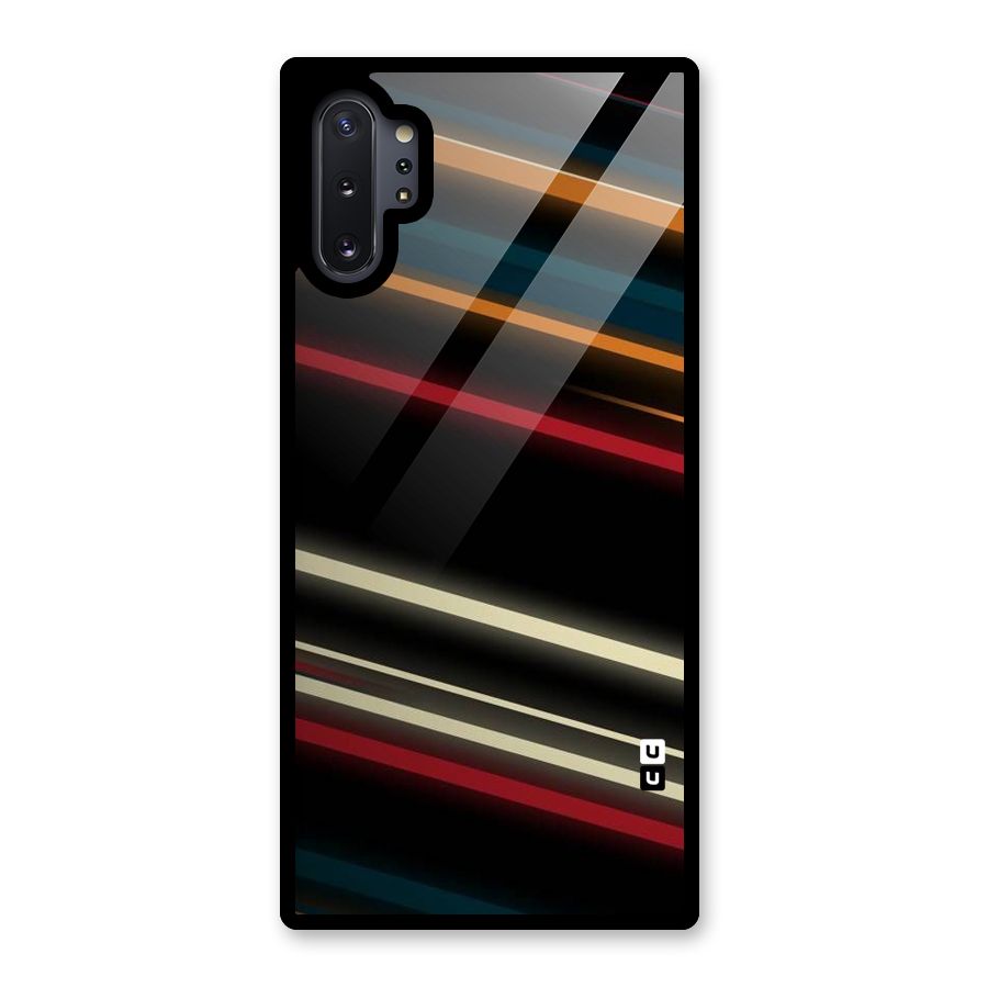 Light Diagonal Stripes Glass Back Case for Galaxy Note 10 Plus
