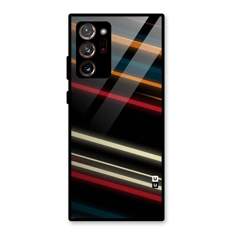 Light Diagonal Stripes Glass Back Case for Galaxy Note 20 Ultra