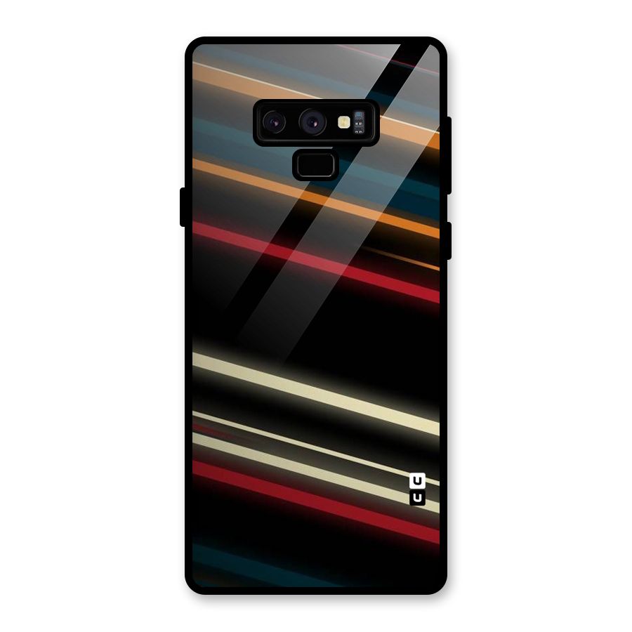 Light Diagonal Stripes Glass Back Case for Galaxy Note 9