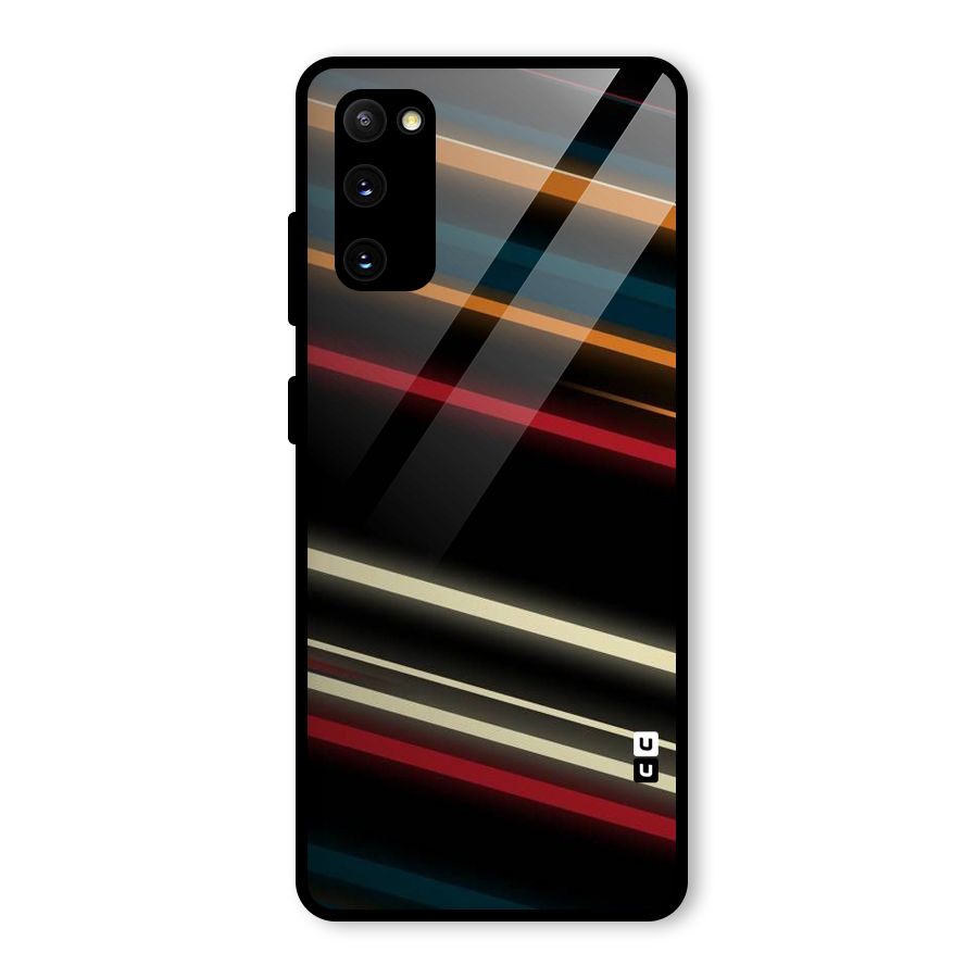 Light Diagonal Stripes Glass Back Case for Galaxy S20 FE 5G