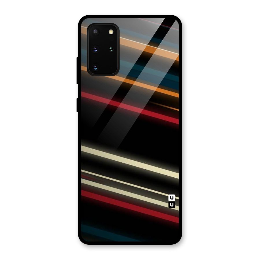 Light Diagonal Stripes Glass Back Case for Galaxy S20 Plus
