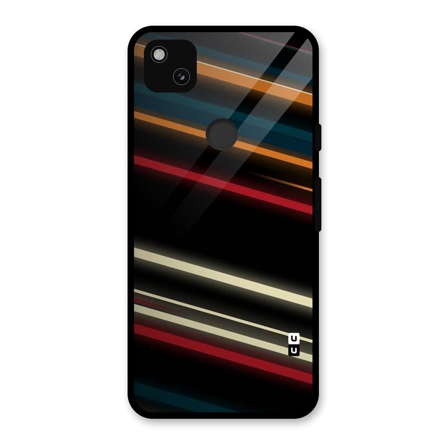 Light Diagonal Stripes Glass Back Case for Google Pixel 4a